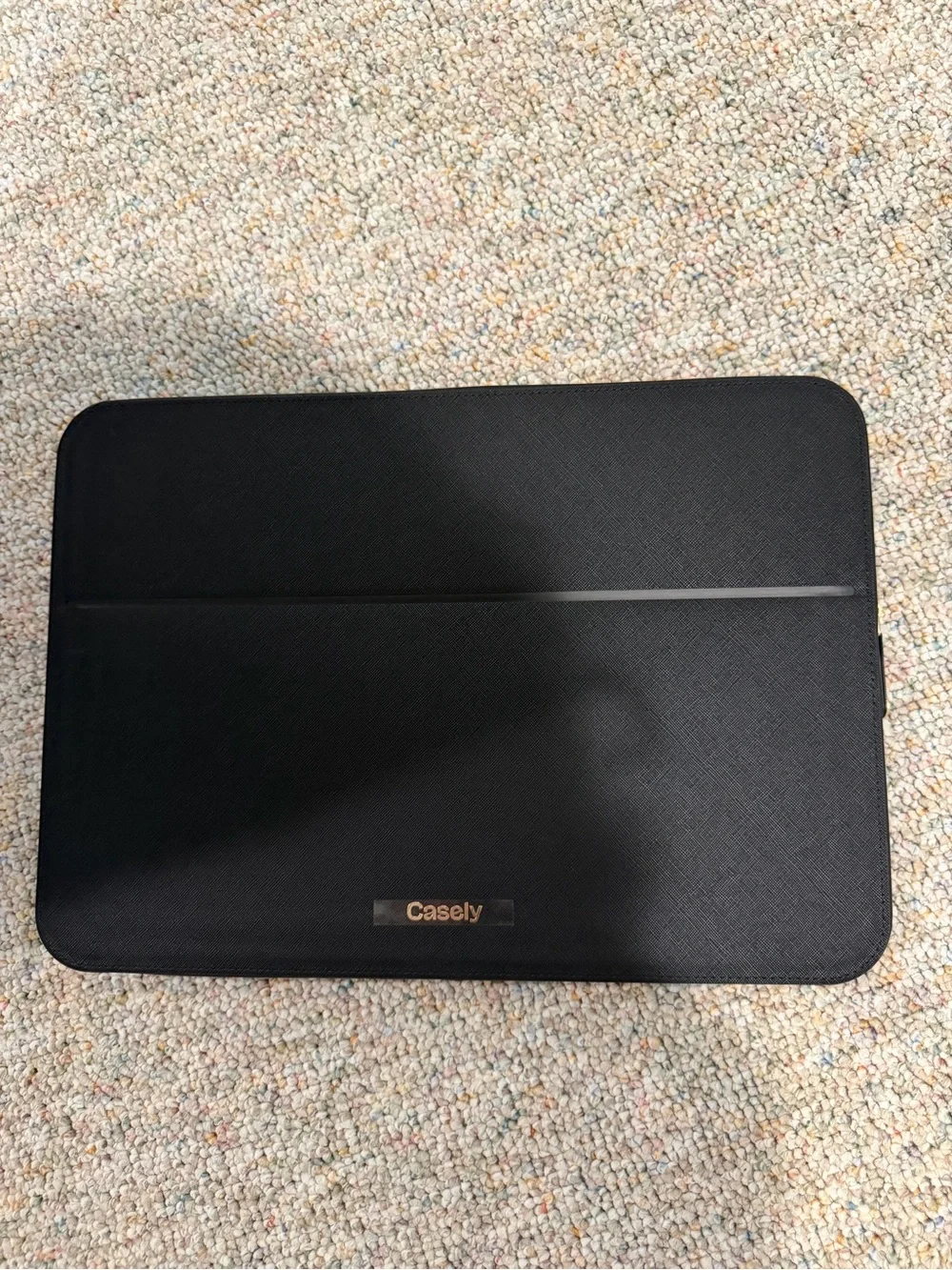 Casey Tortoiseshell Pattern Apple 16” Laptop Sleeve  - Black & Brown